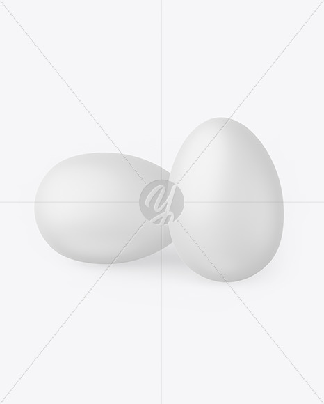 Two Matte Eggs Mockup PSD #3
