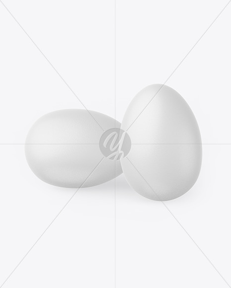 Two Textured Eggs Mockup PSD #3