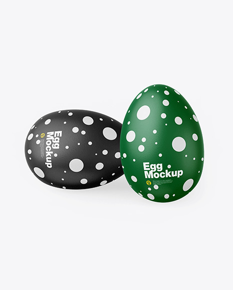 Two Textured Eggs Mockup PSD #6