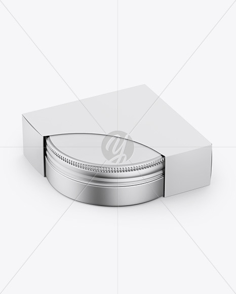 Download Matte Metallic Jar W Paper Box Mockup In Jar Mockups On Yellow Images Object Mockups