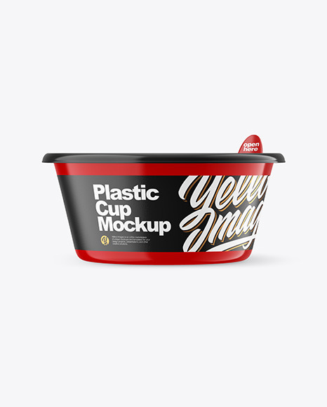 Plastic Glossy Cup Mockup PSD #2