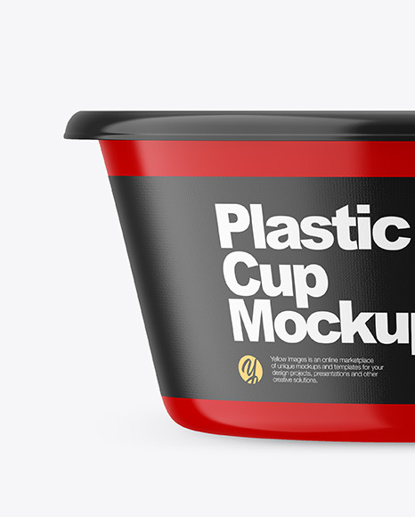 Plastic Glossy Cup Mockup PSD #1