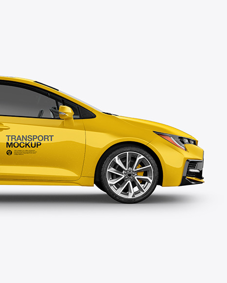 Sedan Mockup   Side View PSD #4
