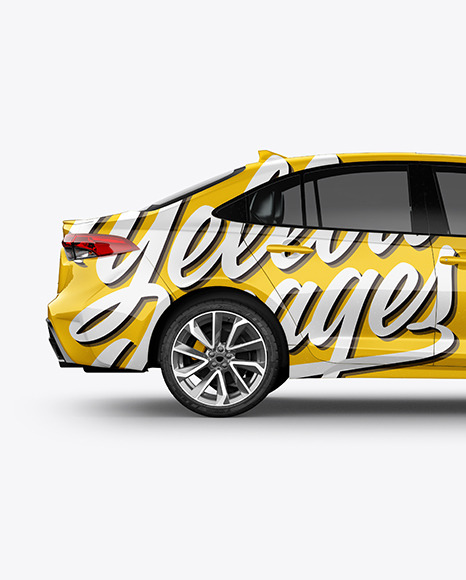 Sedan Mockup   Side View PSD #2