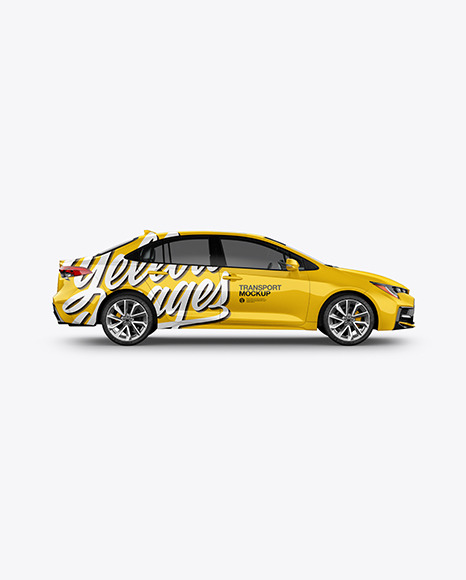 Sedan Mockup - Side View