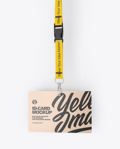 Lanyard w  Plastic Card Mockup PSD #2