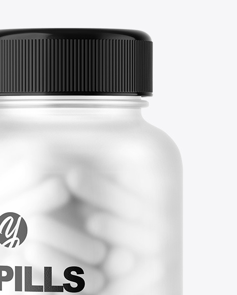 Frosted Pills Bottle Mockup PSD #2