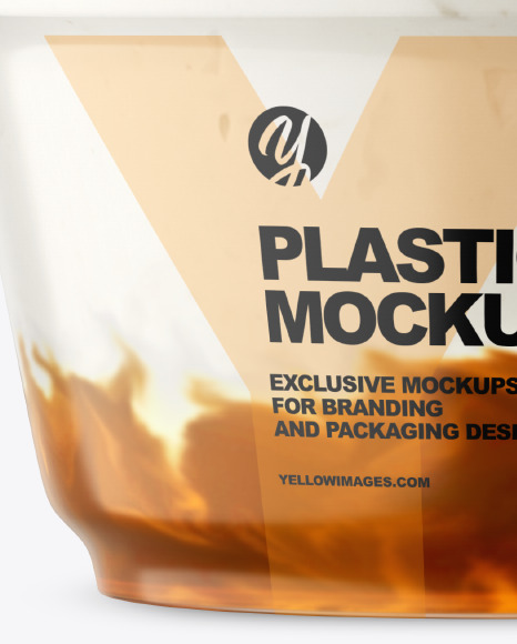 Plastic Cup w  Yogurt and Apricot Jam PSD #1