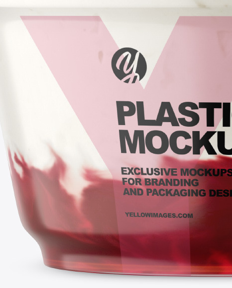 Plastic Cup w  Yogurt and Cherry Jam PSD #1