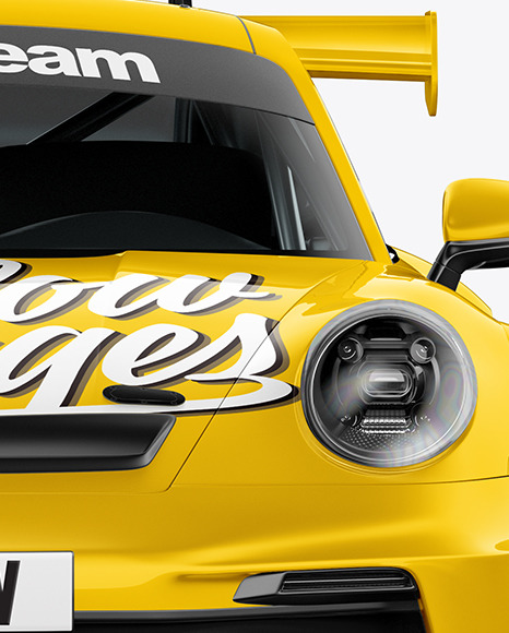 Sport Car Mockup   Front View PSD #1