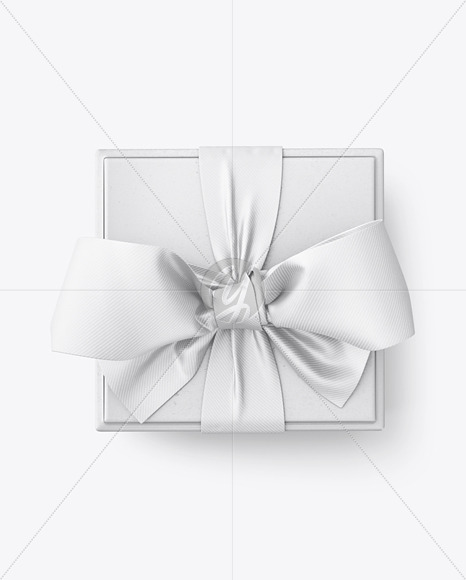 Download Gift Box With Tied Bow Mockup In Box Mockups On Yellow Images Object Mockups