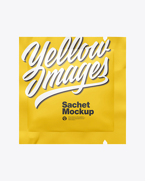 Matte Square Sachet Mockup PSD #6