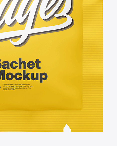 Download Matte Square Sachet Mockup in Sachet Mockups on Yellow Images Object Mockups