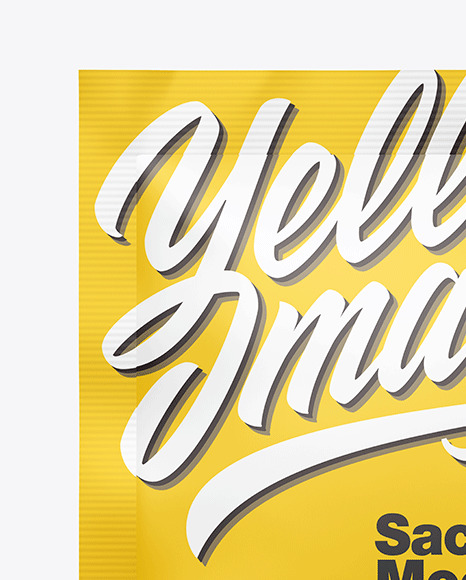 Matte Square Sachet Mockup PSD #5