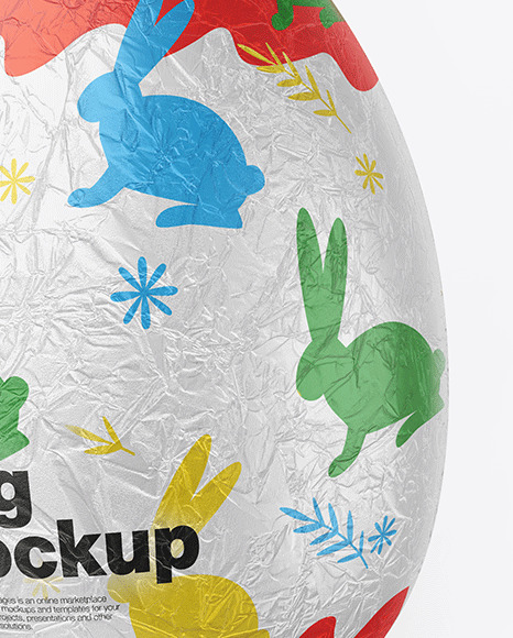 Download Two Eggs In Metallic Foil Mockup In Object Mockups On Yellow Images Object Mockups