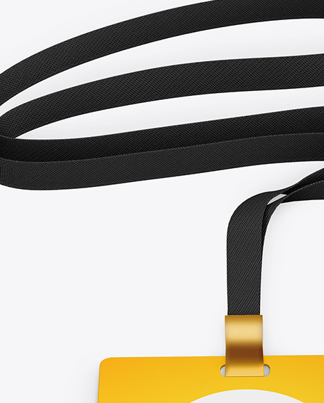 Lanyard w  Plastic ID Card Mockup PSD #2