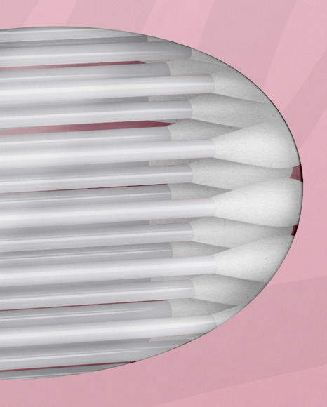 Box with Cotton Buds Mockup PSD #1