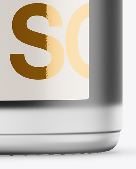 Frosted Glass Jar With Black Gel Mockup PSD #5