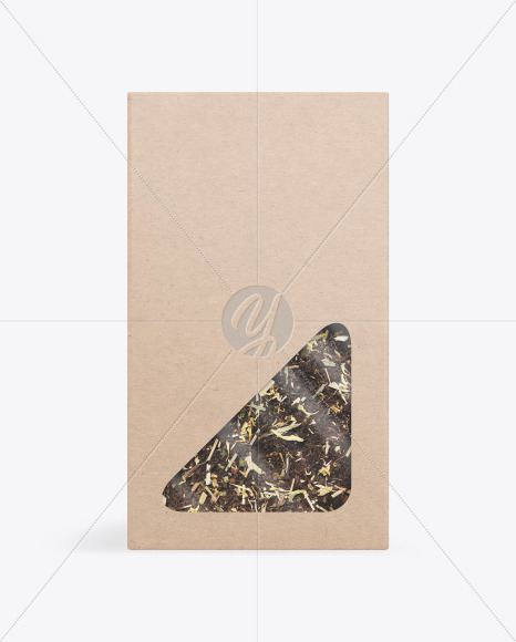 Kraft Paper Box with Tea Mockup PSD #1