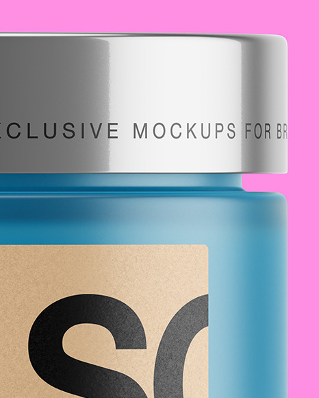 Download Frosted Glass Jar With Colored Gel Mockup In Jar Mockups On Yellow Images Object Mockups