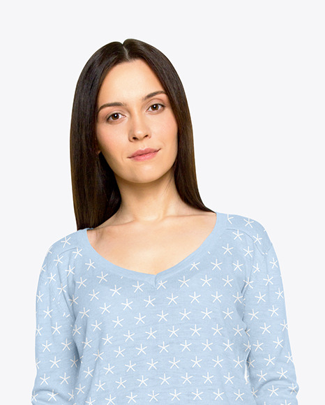 Woman in a Sweatshirt Mockup PSD #2