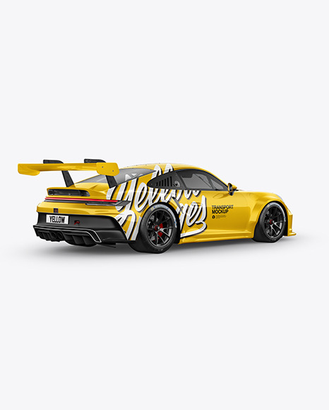 Download Sport Car Mockup - Back Half Side View in Vehicle Mockups ...