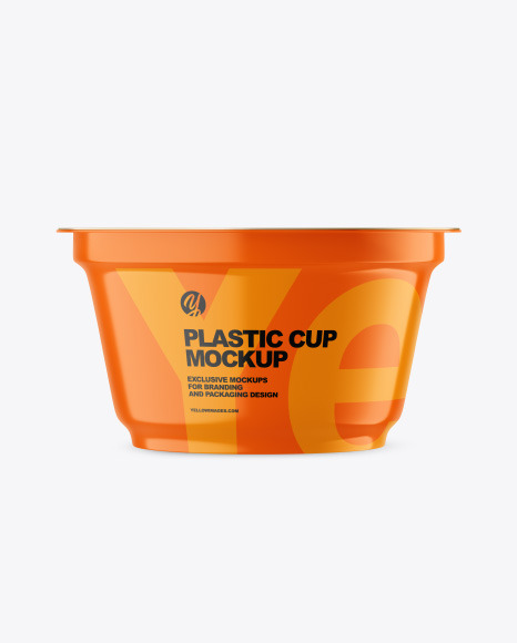 Plastic Glossy Cup Mockup