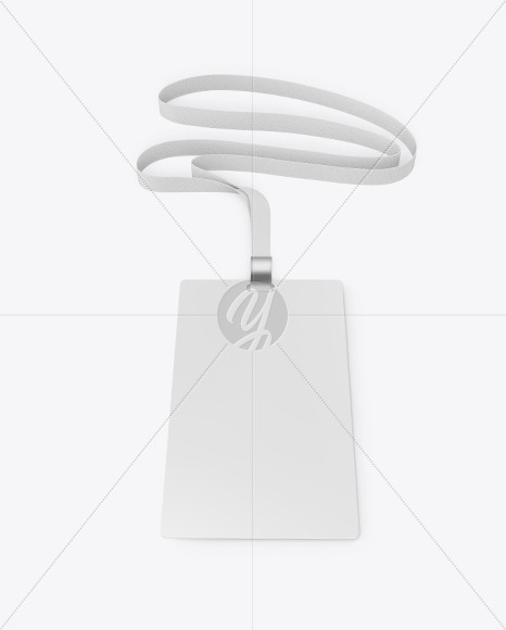 Lanyard w/ Plastic ID Card Mockup Lanyard w/ Plastic ID Card Mockup