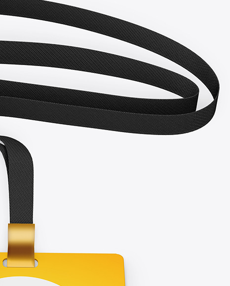 Lanyard w  Plastic ID Card Mockup PSD #2