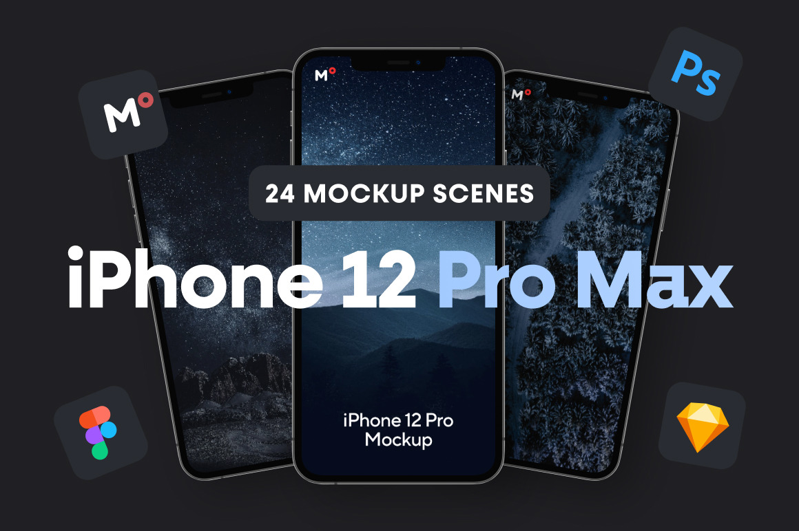 Download Iphone 12 Pro Max Mockups In Device Mockups On Yellow Images Creative Store