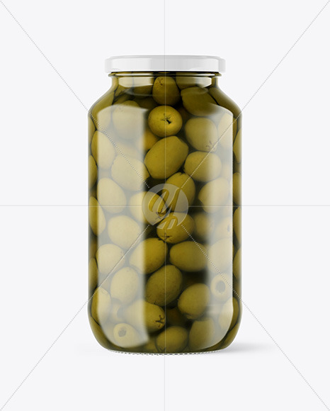 Download Clear Glass Jar With Marinated Mixed Mushrooms Mockup In Jar Mockups On Yellow Images Object Mockups