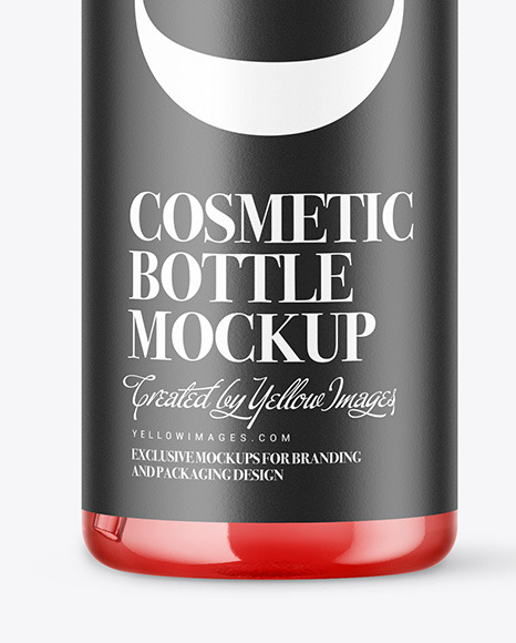 Color Liquid Cosmetic Bottle w  Pump Mockup PSD #1