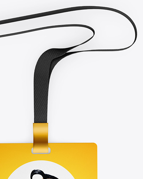 Lanyard w  Plastic ID Card Mockup PSD #2