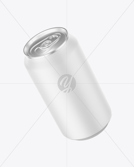 Aluminium Can With Matte Finish Mockup