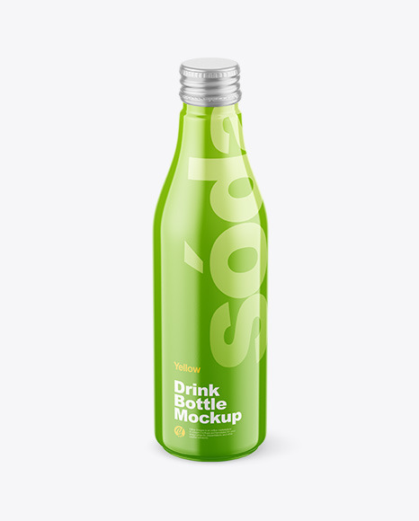 Glossy Drink Bottle Mockup