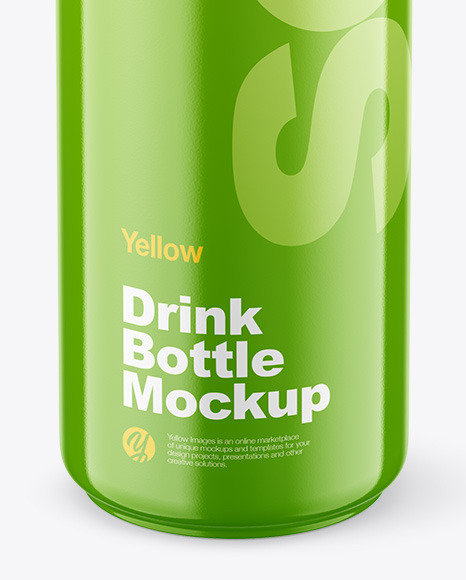 Glossy Drink Bottle Mockup PSD #1
