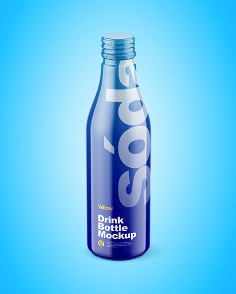 Glossy Drink Bottle Mockup PSD #7