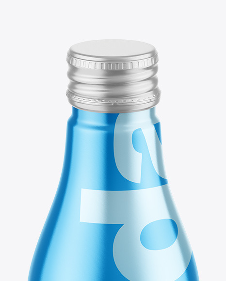 Metallic Drink Bottle Mockup PSD #2
