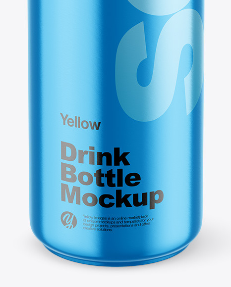 Metallic Drink Bottle Mockup PSD #1