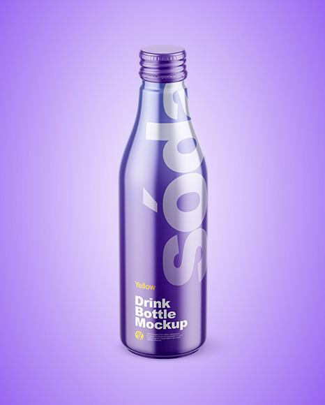 Metallic Drink Bottle Mockup PSD #7