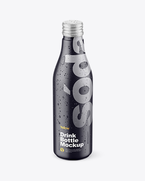 Matte Drink Bottle w/ Drops Mockup