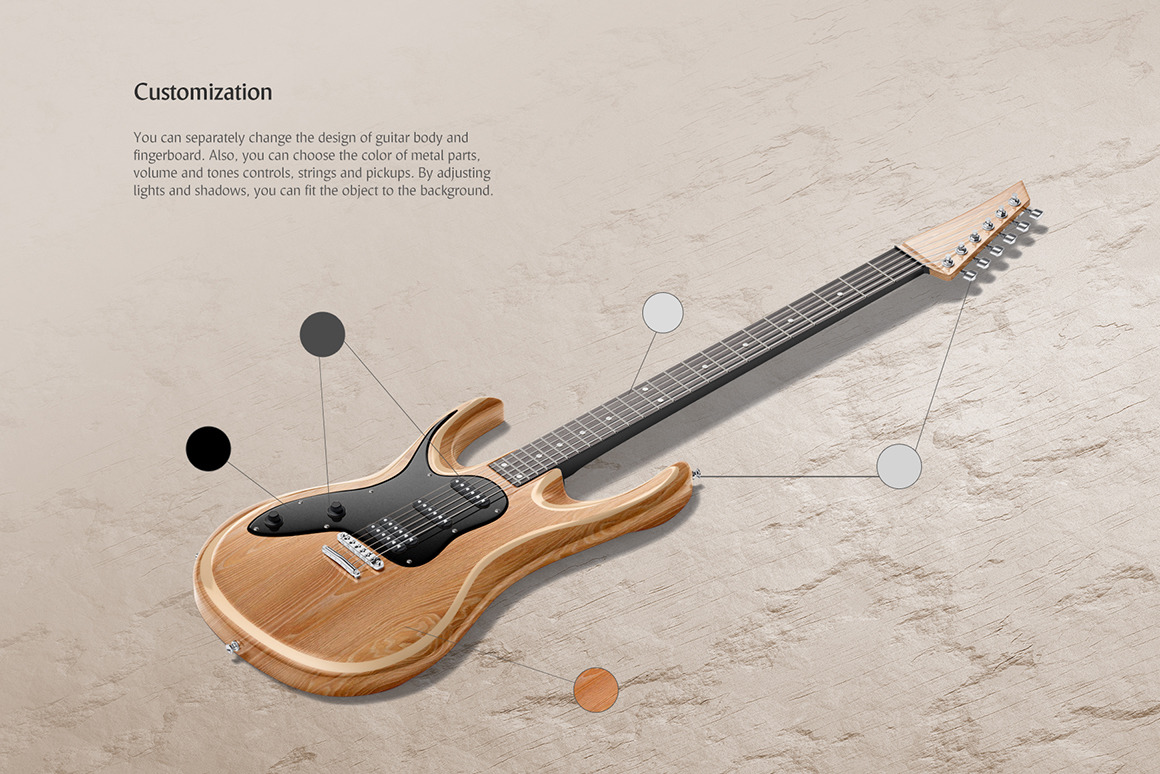Electric Guitar Mockups Set