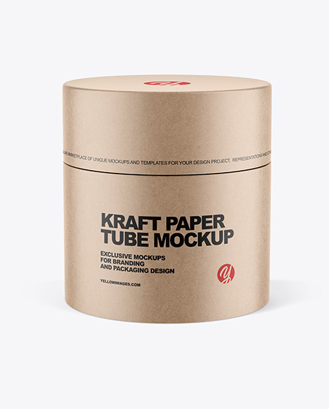 Kraft Paper Tube Mockup