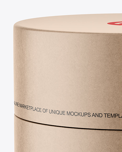 Kraft Paper Tube Mockup PSD #1