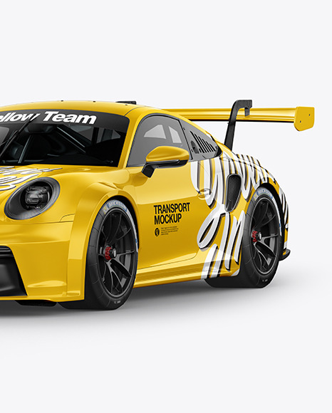 Sport Car Mockup   Half Side View PSD #2
