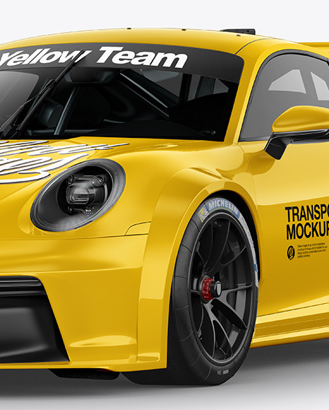 Sport Car Mockup   Half Side View PSD #6