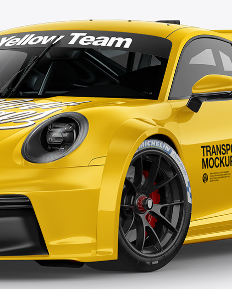 Sport Car Mockup   Half Side View PSD #7