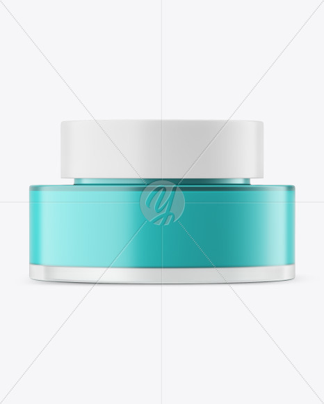 Frosted Glass Cosmetic Jar Mockup