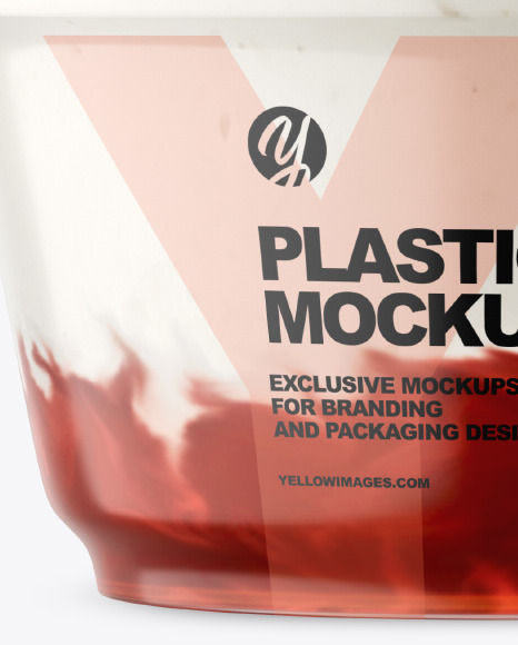 Plastic Cup w  Yogurt and Strawberry Jam PSD #1