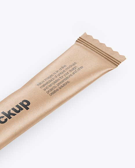 Kraft Stick Sachet Mockup PSD #3